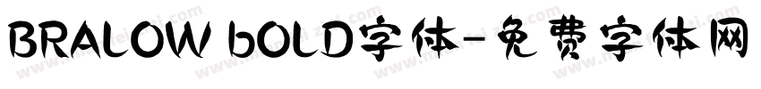 BRALOW bOLD字体字体转换